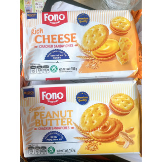Bánh Quy kẹp kem Kido's Fono nhân pho mai / socola chảy gói 90gr, 153g