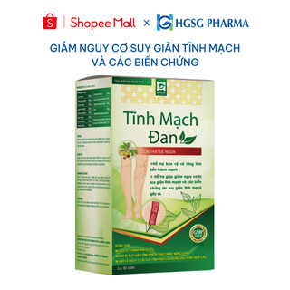 Viên uống hỗ trợ giãn tĩnh mạch HGSG pharma TĨNH MẠCH ĐAN (Hộp 30 viên)