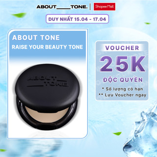 Phấn phủ dạng nén About Tone BLur Powder Pact 8g nâng tone, kiểm soát dầu nhờn