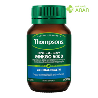 Bổ não tăng cường trí nhớ Ginkgo Biloba 6000mg Thompson's