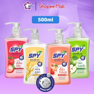 Sữa rửa tay SPY 500ml công nghệ Nano Bạc ngừa vi khuẩn và dưỡng ẩm da tay, giúp tay khô thoáng