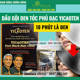 Dầu gội đen tóc phủ bạc thảo dược Gội Là Đen Yicaoten (30gr x 10 gói/ hộp)