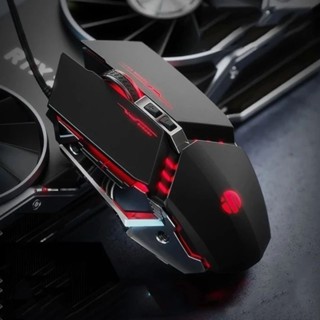 Chuột gaming có dây TEKKIN INPHIC PW2 chuột chơi game máy tính LED 12 màu, khung kim loại, 4000DPI