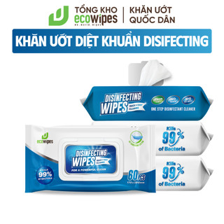 HÀNG CÔNG TY_Khăn ướt diệt khuẩn cao cấp EcoWipes diệt 99,9% vi khuẩn hương chanh khử mùi