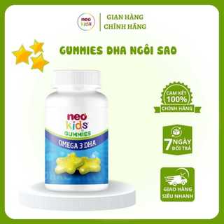 Gummies DHA ngôi sao Neo Kids hộp 60 viên nhai