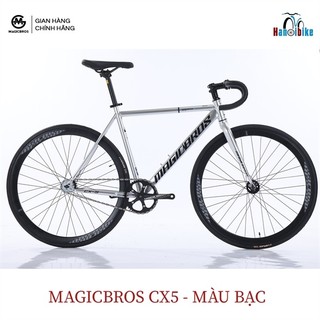 Xe đạp Fixed Gear Magicbros CX5 tay cong khung thép cao cấp mới 100%