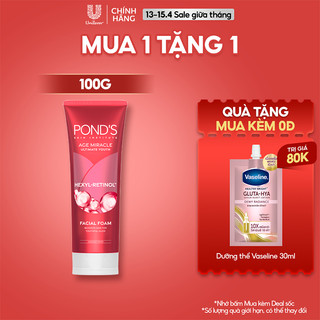 Sữa rửa mặt Pond's Age Miracle mờ đốm nâu và nếp nhăn với 50X Hexyl-Retinol 100G
