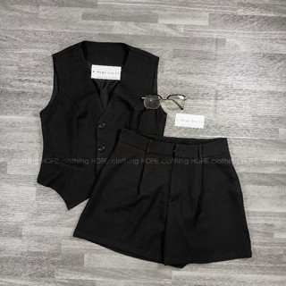 Set đồ vest gile nữ có quần, áo gile sang trọng thanh lịch