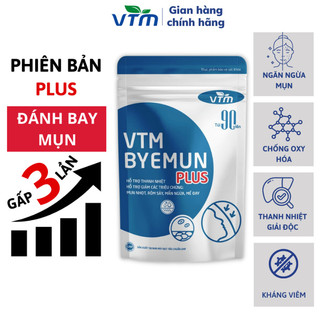 Viên uống Feelex VTM Byemun Plus hỗ trợ giảm mụn nhọt, rôm sẩy, mề đay, thanh nhiệt, giải độc - gói 90 viên