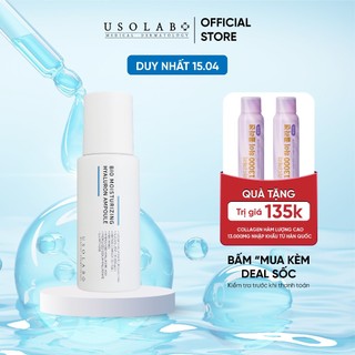 Serum HA Usolab Bio Moisturizing Hyaluron Ampoule - Tinh chất căng bóng HA thủy phân 50ml