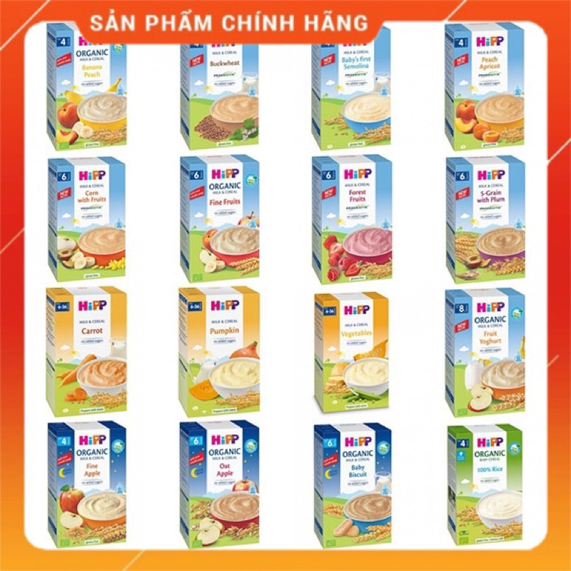 Bột ăn dặm Hipp Đủ Vị 200g và 250g