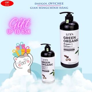 Dầu Gội Xả LEVA GREEN ORGANIC 500ml -1000ml phục hồi kiềm dầu sạch gàu, mềm mượt hương thơm nước hoa
