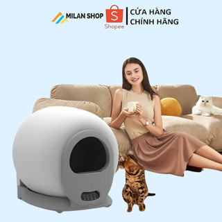 Nhà vệ sinh cho mèo size lớn, nhà cát cho mèo cỡ vừa mèo đi vệ sinh tự động JOE kết nối app thông minh