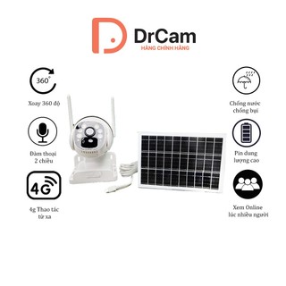 Camera giám sát Toàn Cảnh DrCam , Theo Dõi Chuyển Động, Đàm Thoại 2 Chiều (Dùng Wifi HOẶC SIM 4G) - Hàng Chính Hãng