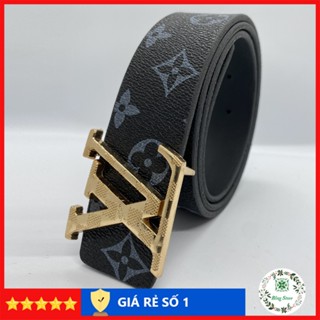 Thắt lưng nam LV cao cấp, dây lưng nam LV Caro đủ màu, dây nịt da thời trang TLLVCR001