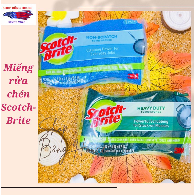 [BILL MỸ] Set 9 miếng rửa chén Scotch Brite của Mỹ