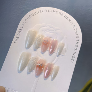 Nailbox sơn nhũ tim nơ