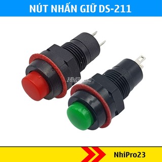 Ds-211 nút nhấn giữ 10mm 2 chân