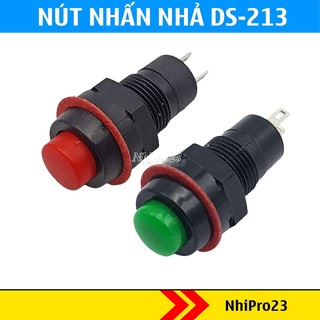 Ds-213 nút nhấn nhả, nút nhấn đề 10mm 2 chân