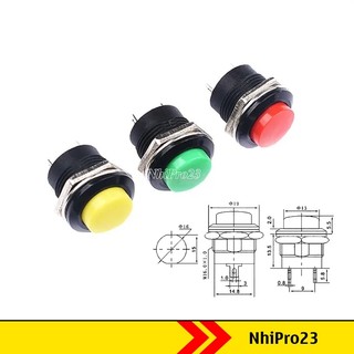 R13-507 nút nhấn nhả 3a 250v 16mm 2 chân