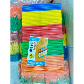 Ống hút màu loại ngắn phi 6 dài 18cm - bịch 500g