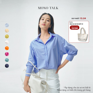  Áo sơ mi nữ MONOTALK dài tay dáng oversized nhiều màu T10001FT