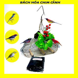Lồng inox Bẫy Chim Khuyên, Hút Mật, Sâu, 7 Màu, Ốc Mít, Tiểu Mi Kèm Phụ Kiện