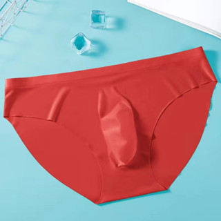 Quần Lót Nam Tam Giác Vải Lụa Sữa Không Đường May Siêu Mỏng, Thoáng Khí