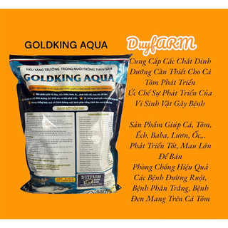 Goldking aqua gói 1kg giúp tăng trọng phòng chống bệnh giúp tôm, cá, baba, lươn, ốc,… cũng cấp các chất dinh dưỡng lớn