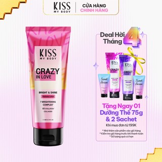 Sữa Dưỡng Trắng Da Toàn Thân Hương Nước Hoa KISS MY BODY Bright & Shine - Hương Crazy In Love 226g