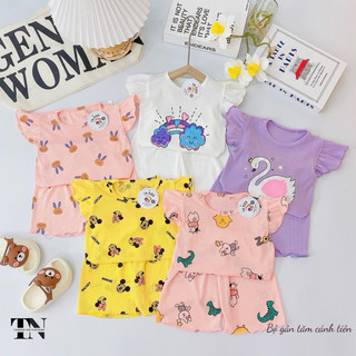 Đồ bộ minkymom ngắn vải thun lạnh cho bé gái