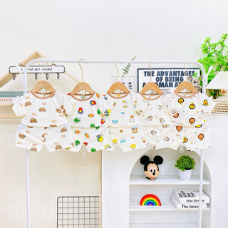 Bộ đồ ngắn tay cho bé trai bé gái minkymom