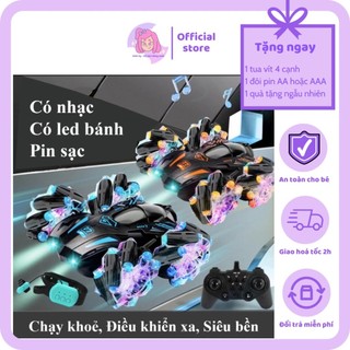 Ô tô điều khiển từ xa, Ô tô điều khiển 360 độ, Pin khỏe, có nhạc, có đèn led , Nhựa ABS siêu bền