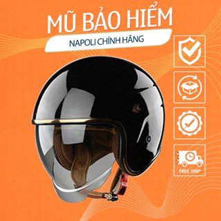 Mũ bảo hiểm NAPOLI CAO CẤP Mũ kính âm 3/4 đầu Size L và M. Bảo hanh 12 tháng ( Chính Hãng )