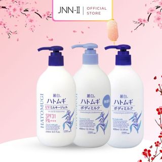 Sữa dưỡng thể trắng da Hatomugi Body Lotion dưỡng trắng chống nắng dưỡng ẩm hạt ý dĩ ban ngày ban đêm Nhật Bản Jnn2.vn
