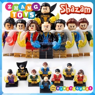 Đồ chơi Xếp hình Shazam gồm Freddy Freeman Black Adam - Eugene Choi Mary Marvel - Darla Dudley Minifigures Xinh X0247