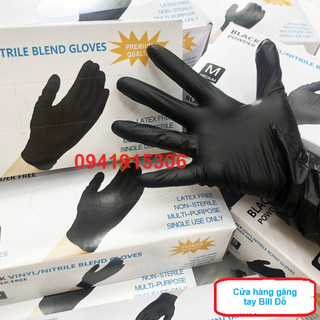 Găng Tay Y Tế Hộp 100 Chiếc=50 Đôi Vinyl Không Bột Màu Đen,Trắng, Xanh,Trong Suốt - Dùng Chế Biến,Thẩm Mỹ, Spa, Phun Xăm