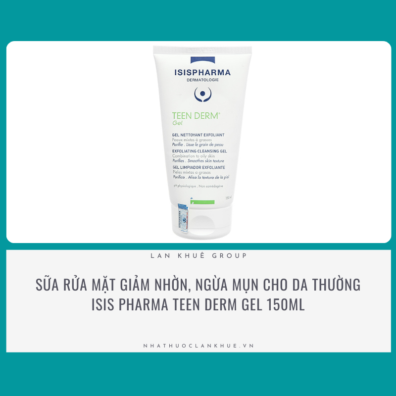 Sữa rửa mặt Teenderm Gel 150ml