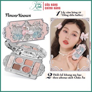 Bảng Phấn Mắt Hoa Biết Flower knows swan ballet Sáu Màu Sắc Hiệu Ứng Mịn Màng Lâu Trôi 6.5g| Xinh Xinh Cosmetics