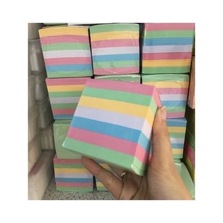 Cục giấy màu 500 tờ giấy note không keo size 7.5*7.5cm , giấy xếp hạc làm thủ công 5 màu