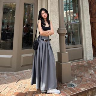  Chân váy 2 lưng xếp ly chân váy đai bản lớn xếp ly bồng xoè phong cách cá tính lạ mắt 