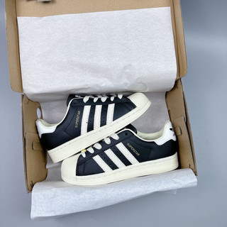 [Chickensneaker | Giày AD Originals Superstar ‘Black White’ Giày Das super star đen kem