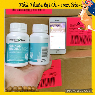 (Date 2027) Viên uống bổ não Healthy Care Ginkgo Biloba 2000 mg, Úc (100 viên) tăng tuần hoàn
