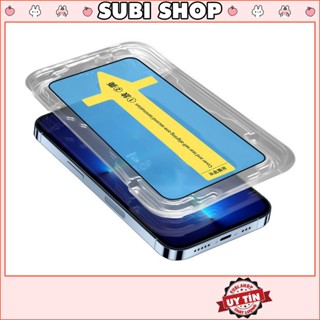 Kính Cường Lực Iphone Siêu Trong Suốt Kèm Khung Tự Dán x xr xsmax 11 12 13 14 15 16 pro max plus [Kính Khung TS]