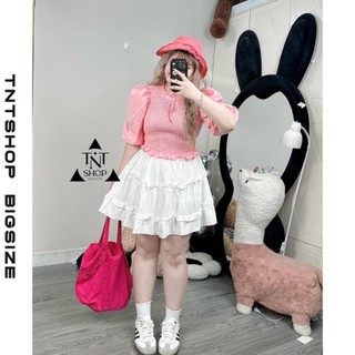ÁO BIGSIZE NHÚN THUN TAY LỬNG PHỒNG [TNT SHOP BIGSIZE 60KG 90KG]