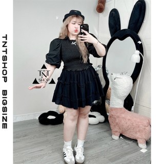 ÁO BIGSIZE NHÚN THUN TAY LỬNG PHỒNG [TNT SHOP BIGSIZE 60KG 90KG]