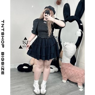 ÁO BIGSIZE NHÚN THUN TAY LỬNG PHỒNG [TNT SHOP BIGSIZE 60KG 90KG]