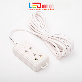 Ổ cắm 2 lỗ VINAKA mini nhỏ gọn chịu tải 2000w tích hợp đèn báo M2T