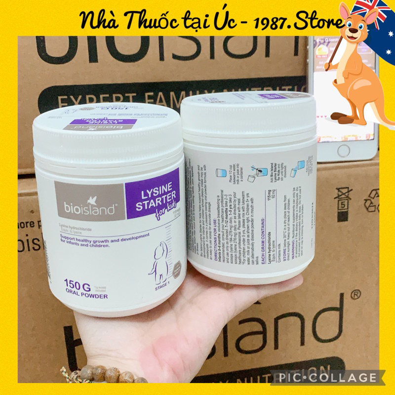 (Date 2026) Bột Lysine Bio Island Lysine Úc cho bé