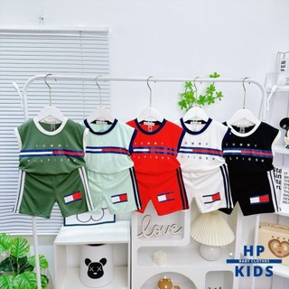 Bộ sát nách in chữ TOMMY cho bé trai thun lạnh Minky